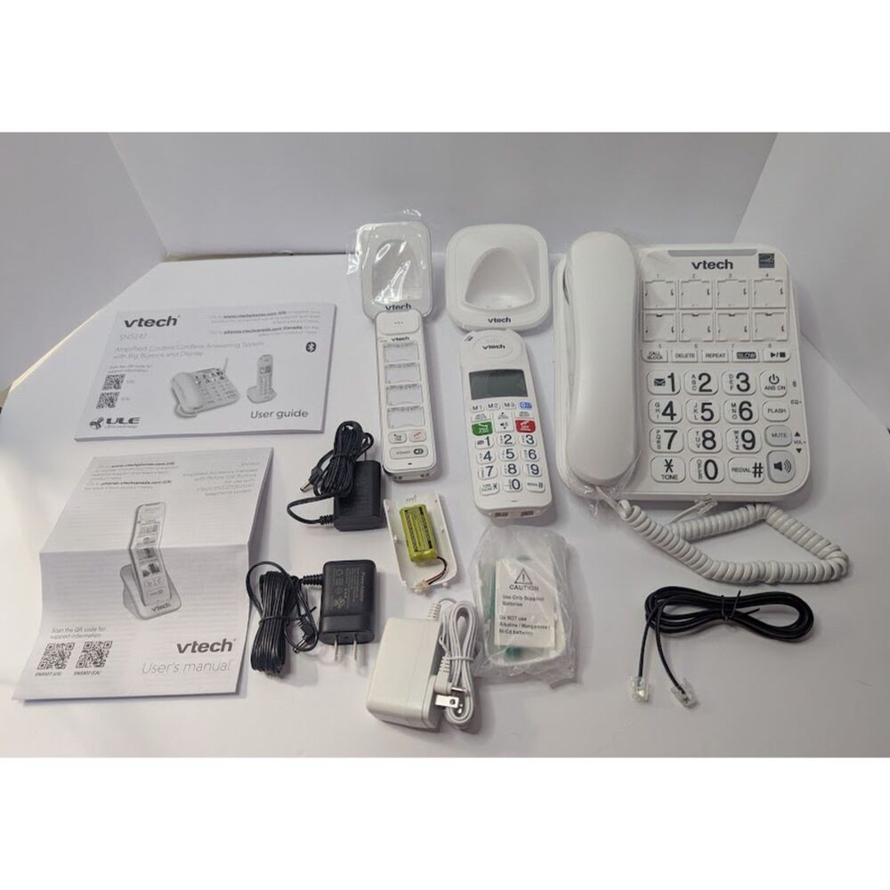 VTech SN5147 & SN5307 Amplified Big Button Corded/Cordless/Photo Phone Open Box